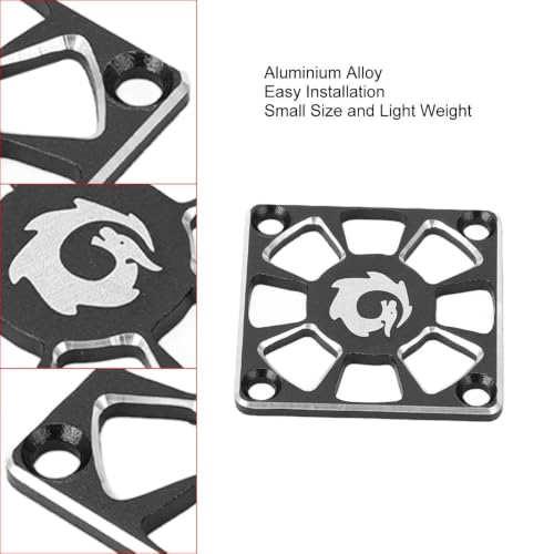 2 Pcs 40x40mm Aluminum RC ESC Cooling Fan Guard, Protective Fan Cover for RC Motor ESC Heat Sink, RC Car Upgrade Replacement Parts(Black) - color: Black