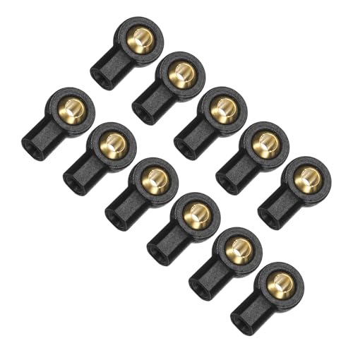 MECCANIXITY M3xL15mm RC Plastic Tied Rod Ends Link Ball Joint Head Kit Ball Head Link Joints Steering Linkage Upgrade Accessories for RC Crawler Car Pack of 11, Black - size: M3xL15mm