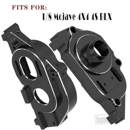 Center Gearbox Transmission Case Upgrades Part for1/8 Mojave 4X4 4S BLX,Aluminum Gearbox Differential Housings Hops Up,Black - color: Black