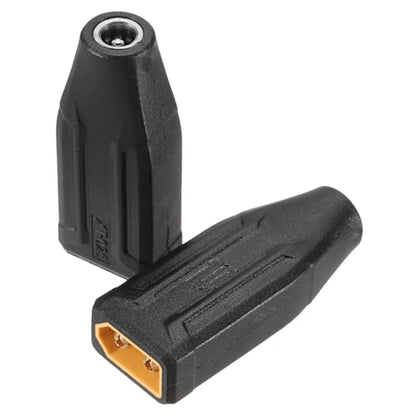 MECCANIXITY 2 Pack XT60 Adapter, XT60 Male to DC5521 Female 5.5 x 2.1mm Wireless Adapter, XT60 Connectors Wireless for Laptop Power Supply,Solar Panel - style: XT60 Male to DC5521 Female