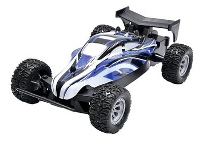 Lexibook, Crosslander® Mini Buggy Radio Controlled Buggy Speed Up to 15KM/H Front & Rear Bumpers Rechargeable, Blue, RC17 - style: RC17