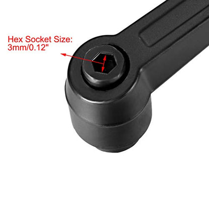 uxcell M6 Handle Adjustable Clamping Lever Thread Push Button Ratchet Female Threaded Stud 3 Pcs - size: M6