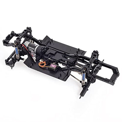 313mm Wheelbase Nylon Chassis Frame Car Body with 2-Speed Transmission 35T 550 Motor for 1/10 RC Crawler Axial SCX10 TRX4 D90 (DIY+Axles)