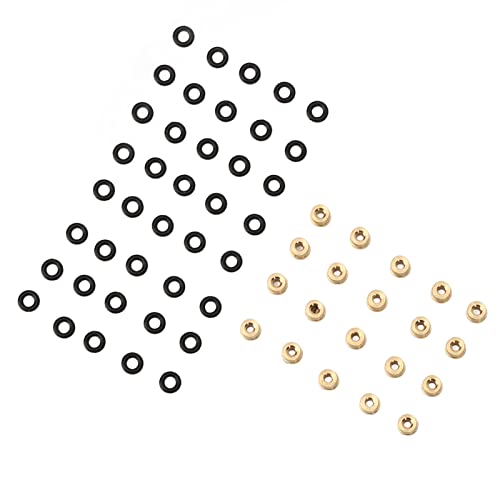 RC Shock Damper Ball Head, 20 Pcs RC Shock Damper Ball Brass Shock Absorber Link Rod Pivot Ball Joint with Rubber O Ring for SCX24 Brass Pivot Ball Rc