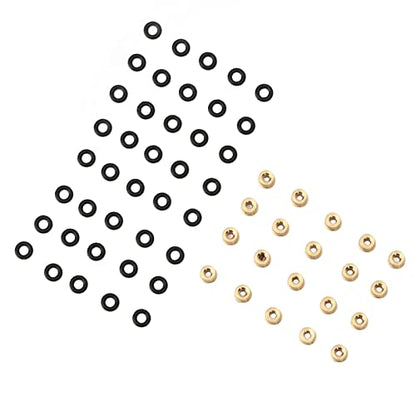 RC Shock Damper Ball Head, 20 Pcs RC Shock Damper Ball Brass Shock Absorber Link Rod Pivot Ball Joint with Rubber O Ring for SCX24 Brass Pivot Ball Rc