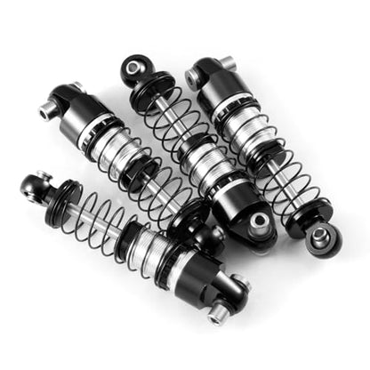 RCLIONS SCX24 Oil Shocks 36mm Extended Aluminum Shock Absorber for AXIAL SCX24 1/24th RC Crawler Car Upgrade Parts (Black) - color: Black