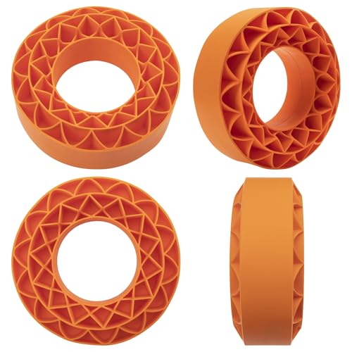 4Pack ShareGoo Silicone Rubber 1.9 RC Crawler Tire Foam Insert 108x42mm Compatible with Axial SCX10 90046 Traxxas TRX4 Redcat Gen7 Gen8 1/10 RC Crawler 1.9" Wheel Tires (Orange) - color: Orange