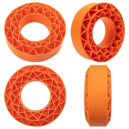 4Pack ShareGoo Silicone Rubber 1.9 RC Crawler Tire Foam Insert 108x42mm Compatible with Axial SCX10 90046 Traxxas TRX4 Redcat Gen7 Gen8 1/10 RC Crawler 1.9" Wheel Tires (Orange) - color: Orange