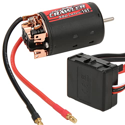 550 Brushed Motor and 80A ESC HighPerformance Kit for 1/10 RC Crawlers Durable Construction 215g