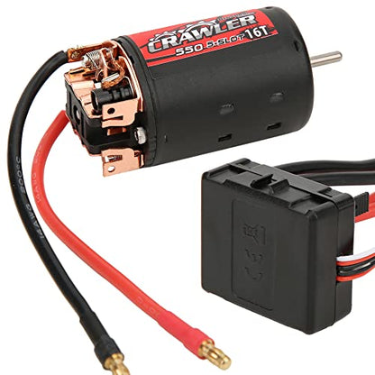 550 Brushed Motor and 80A ESC HighPerformance Kit for 1/10 RC Crawlers Durable Construction 215g