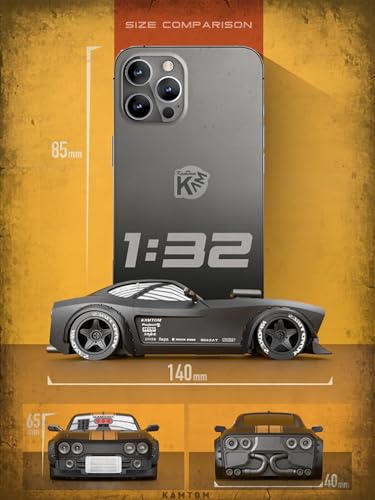 RC Drift Car 1/32 Scale High-Speed 4WD Mini Electric Remote Control Car, 30 km/h with Gyro Stabilization and LED Lights, Suitable for Adults (KM3299-Red) - color: Red
