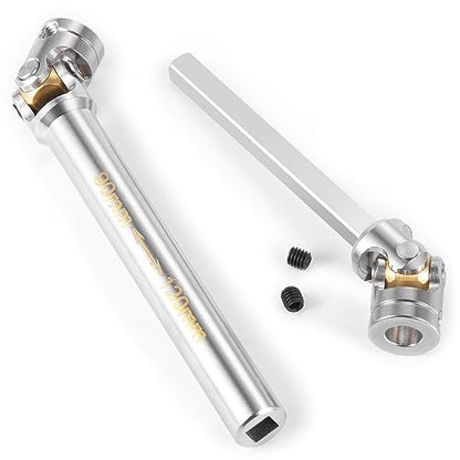 RC-Hub 1Pcs RC Driveshafts Metal Drive Shaft 45-50/47-57/55-67/60-80mm for 1:14 Tamiya Trailer Tractor Truck RC Crawler Car (90mm-120mm) - size: 90mm-120mm