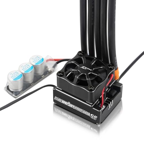 ZTW Beast PRO G2 160A ESC for 1/10 RC Car 32-Bit Brushless Speed Controller Sensored Sensorless 2-3S 6V/7.4V 4A BEC for Touring Drift On-Road Racing