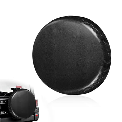 14 Inch Spare Tire Cover, Dustproof Scratch-Resistant Automotive Spare Wheel Protector with Elastic Band, Waterproof Thickened PVC Leather Tire Cover for SUV Truck Trailer RV - color: 14 inches