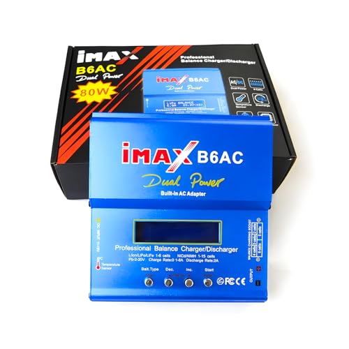 Sale B6AC Lipo Battery Charger Balance Charger Discharger RC Battery Charger with Dual AC/DC Power Supply for RC Car Plane Boat