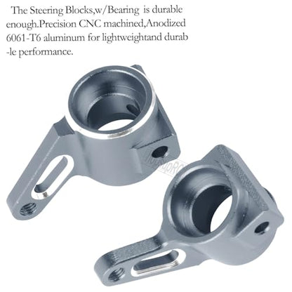 Aluminum Front Rear Suspension A Arms & Caster Block&Steering Blocks&Rear Stub Axle Carriers Upgrades Parts for 1/10 Slash VXL 2WD/Slash 2WD,(Only for Slash) Titanium - color: Titanium( for 1/10 Slash )