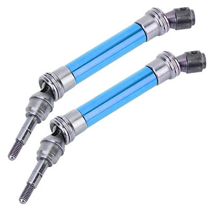 2Pcs RC Car Front Shaft Stainless Steel Rear Drive Shaft Universal Driveshaft Fit for Traxxas RC Truck Upgrades Parts (Blue) - color: Blue