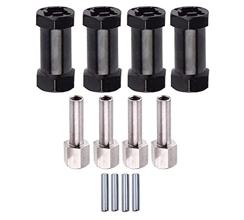 Aluminum 12mm Wheel Hex Hub with 25mm Offset Extension for SCX10 | Hex Drive Adaptor for 1/10 RC Crawler Axial SCX10 SCX10 II D90 Repairing and Upgrading