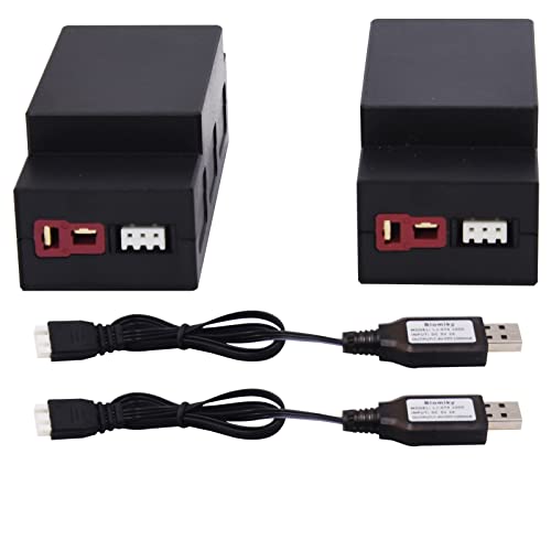 Blomiky 7.4V 2S 1000mAh 7.4Wh Lipo Rechargeable Battery and USB Cable Replacment for H16 H16BM H16PL H16DR RC Trucks / H16