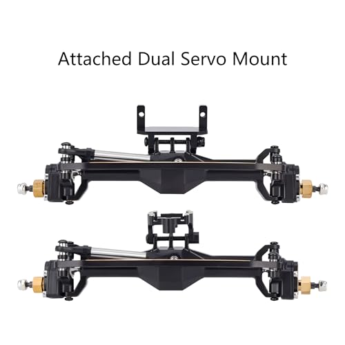 TRX4M Brass Axles, 216.4g Portal Axles CNC +10mm Front & Rear Complete Set with Lay-Down Servo Mount & Links for 1/18 TRX4M RC Crawler Car Upgrades Parts DIY
