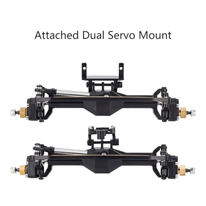 TRX4M Brass Axles, 216.4g Portal Axles CNC +10mm Front & Rear Complete Set with Lay-Down Servo Mount & Links for 1/18 TRX4M RC Crawler Car Upgrades Parts DIY