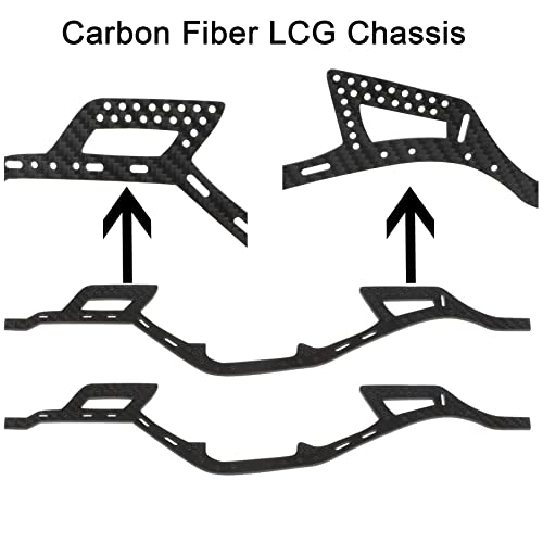 RC Frame Chassis Kit for 1/10 RC Rock Crawle, Gen2 Carbon Fiber LCG Chassis Rails Kit, 72g Lightweight Thickened Cheater Rigs Frame Rails for 1/10 RC Rock Crawler Axial SCX10 (Gen2 Rails) - color: Gen2 Rails