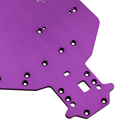 Hobbypark 04001 Metal Aluminum Chassis Plate for RC Electric 1/10 Redcat Volcano EPX Exceed Infinitive Rally Monster Truck Off Road Buggy Upgrade Parts (Purple)