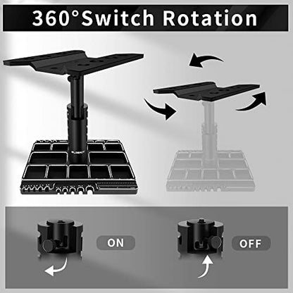 GLOBACT Multi RC Car Stand RC Repair Tool for 1/8 1/10 1/18 RC Car, Black | 360 Switch Rotation, 5 Levels Height Lift or Lower