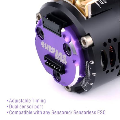 540 V3 7.5T 4850KV Modified Sensored Brushless Motor Shaft ø3.175mm Adjustable Timing Competition Level RC Motor for 1/10 1/12 F1 RC Drift Touring Racing Car - size: 7.5T