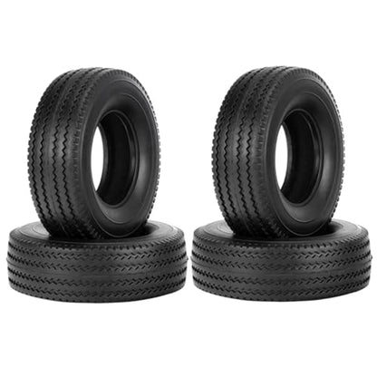 Compatible with Tamiya for ACTROS for Scania 1/14 RC Car Truck Upgrade Parts Accessories 4pcs 25mm Hard Rubber Tires RC Assortment