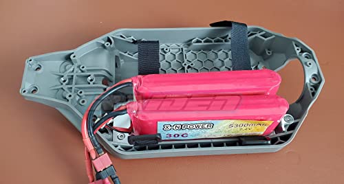 Aluminium Alloy Extend 4S 3S 2S Battery Holder Tray Plate for Traxxas Rustler 4wd VXL 4X4 (V2 Long Chassis)