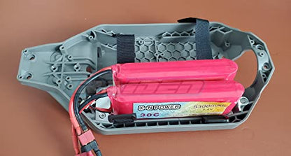 Aluminium Alloy Extend 4S 3S 2S Battery Holder Tray Plate for Traxxas Rustler 4wd VXL 4X4 (V2 Long Chassis)