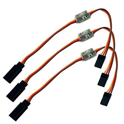 3Packs RC Servo Signal Reverser Rotation Inverter 3.6V - 24V 5A Steering Gear Reverser for JR Futaba Aircraft Airplane Steering Gear and Any Servos