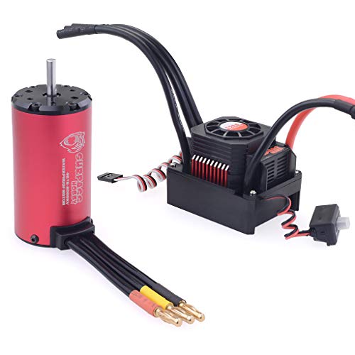Hobby Wing WP 120A Waterproof 120A ESC Combo with 4076 2000KV Brushless Motor for 1/8 1/10 RC Truck Off-Road Car