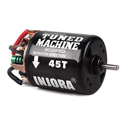 INJORA 540 Brushed Motor 45T Waterproof Motor for 1/10 RC Cralwer Car Axial SCX10 Pro SCX10 AXI03007 90046 TRX4 D90 Monster Truck （45T） - size: 45T