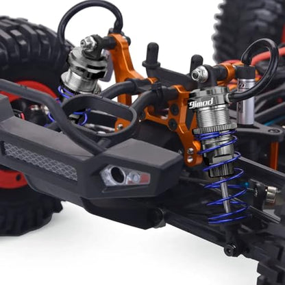 105mm Aluminum Threaded RC Car Shocks Set for 1/10 Crawler (Titanium) | 4PCS Front & Rear Shocks 105x93mm Adjustable Threaded RC Shock for Axial SCX10 90046, AXI231017,TRX-4,D90 1/10 RC Crawlers - color: Titanium