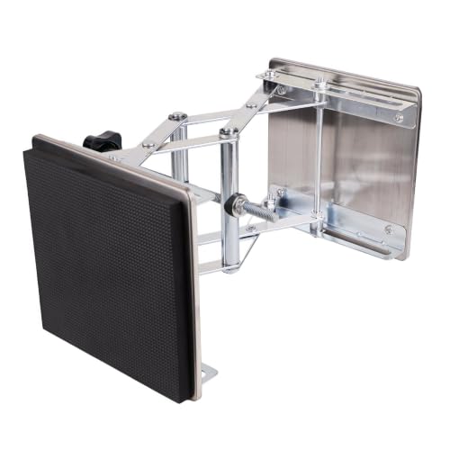 RC Car Work Stand, Adjustable Stainless Steel RC Repair Stand with Pre-Installed Anti-Slip Foam Pad, Metal Lift Platform for 1/10 1/12 1/14 1/16 1/18 Scale RC Cars (Large (150 mm / 5.9 in))