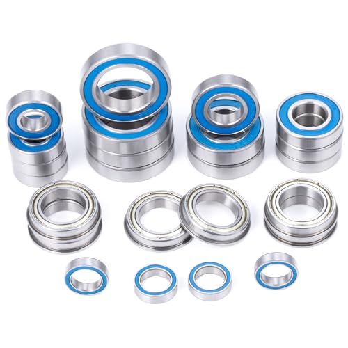 24pcs Steel Sealed Bearings Kit for Losi 1/5 5IVE-T 5T 5IVE-B 5B 4WD | Buggy SCT RC Car Upgrade Parts