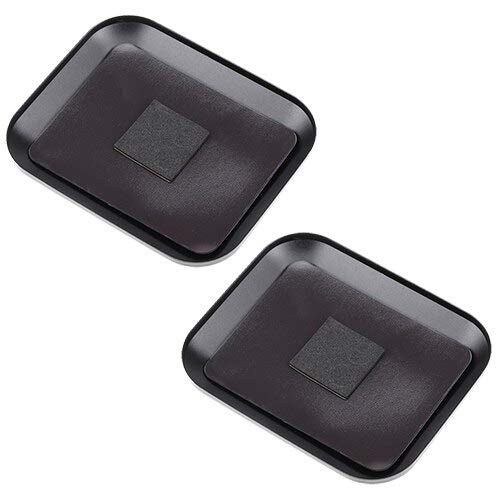 Replacement Part For 1PC 2PCS Screws Bolts Tray With Magnetic Pad For Cell Phone Repair RC Hobby Model Car Repair Tools Aluminium Screw Magnetic Tray - (Color: 2PCS Black) - color: 2PCS Black