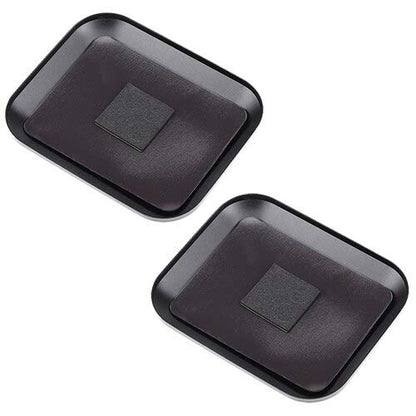 Replacement Part For 1PC 2PCS Screws Bolts Tray With Magnetic Pad For Cell Phone Repair RC Hobby Model Car Repair Tools Aluminium Screw Magnetic Tray - (Color: 2PCS Black) - color: 2PCS Black