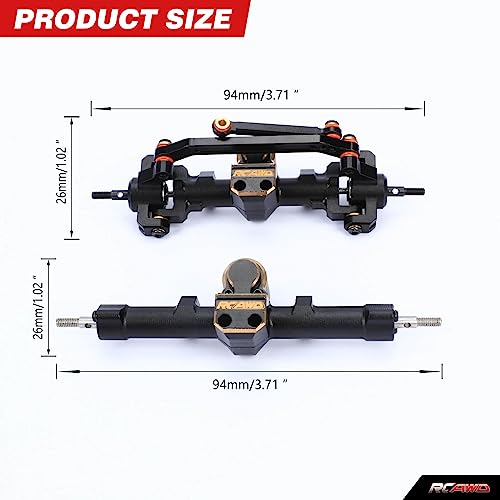 RCAWD Aluminum Worm Axles with Center Drive Shaft for 1/24 ECX Barrage Front Rear Axle RGT FTX 1/24 Series Upgrades Parts