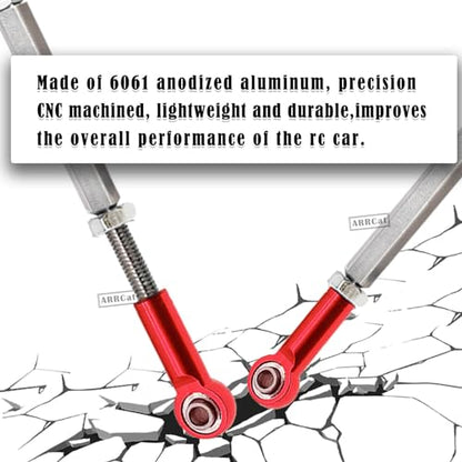Turnbuckles Camber Links Upgrades Parts for Ecx 1/10 2WD Ruckus Axe Brutus Circuit AMP MT AMP DB AMP Crush K&N Torment,6PCS Aluminum Adjustable Turnbuckles,Replace ECX1046,Red - color: Red - Link Set