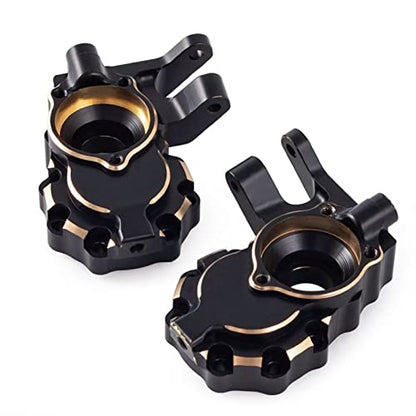 6Pcs Brass Portal Drive Axle Housing Steering Knuckle Caster Block Set for RC Crawler for for Traxxas TRX4 TRX6 Upgrade Parts Modification Accessories