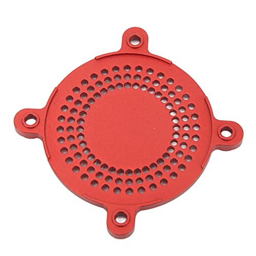 RC Fan Cover 50mm Aluminum Alloy CNC Machining ESC Cooling Fan Cover, Lightweight Protective Cover for RC Car ESC with Enhanced Heat Dissipation and Rugged Design (Red) - color: Red