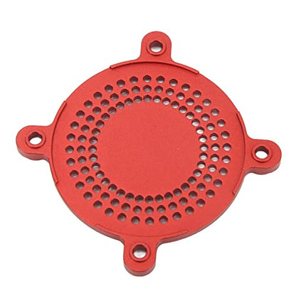 RC Fan Cover 50mm Aluminum Alloy CNC Machining ESC Cooling Fan Cover, Lightweight Protective Cover for RC Car ESC with Enhanced Heat Dissipation and Rugged Design (Red) - color: Red