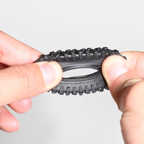 REDSPIDER 0.7" RC Crawler Tires 40mm, RS6 Composite Material Sticky Butyl Rubber Micro Mud Tires with Foam Inserts, High Grip Upgrade for 1/30 Axial SCX30 RC Car (Tires) - color: Tires