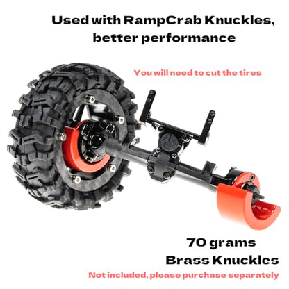 1.6" (40.6mm) Super Wheels, Carbon fibre Beadlock Wheel fit for SCX24 TRX4M FCX24 FCX24M CR18P 1/24 1/18 RC Crawlers Upgrade, Style C, Gold - color: Gold, size: Style C