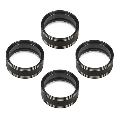 1.9 Inch Brass Internal Beadlock Ring Clamp Ring 104g/pc Heavy Wheel Counterweight Fits 1.9" Wheel Rim for 1/10 TRX4 TRX6 Axial SCX10 Pro 90046 Capra Redcat GEN7 GEN8 VS4-10 RC Crawler Car (Black)