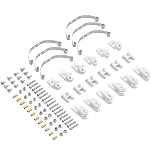 Compatible with WPL B16 B36 for JJRC Q60 Q63 1/16 RC Car Upgrade Parts Accessories Steel Shock Absorber Suspension for Leaf Springs RC Assortment(Silver) - color: Silver