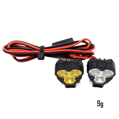 MEUS RACING RC Car LED Lights Kit 1/10 1/8 Scale RC Accessories for Axial SCX10 90046 Wraith Traxxas TRX4 TRX6 Redcat Gen8 Upgrades Parts (2pcs Clover Lights) - style: 2pcs Clover Lights